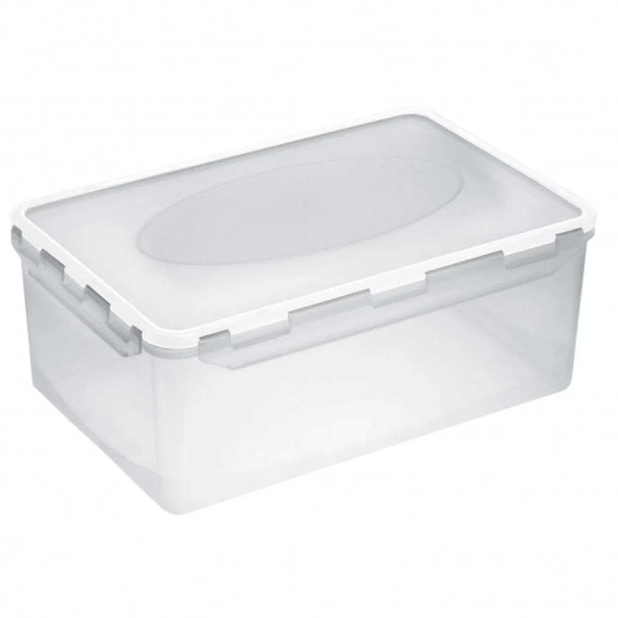 Lufttett boks transparent 5 l hvit