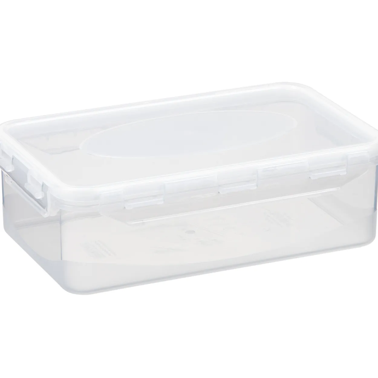 Lufttett boks transparent 1,3 l hvit