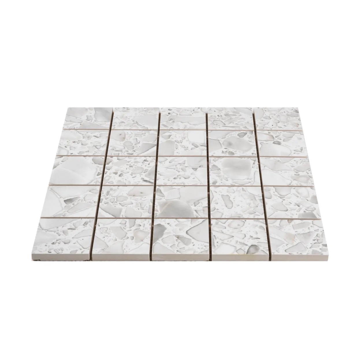Macro bianco lucido mosaikk 6x6 9mm