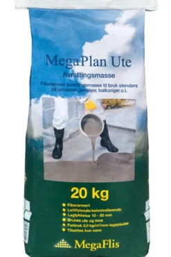 Megaplan utendørs avrettingsmasse 20kg