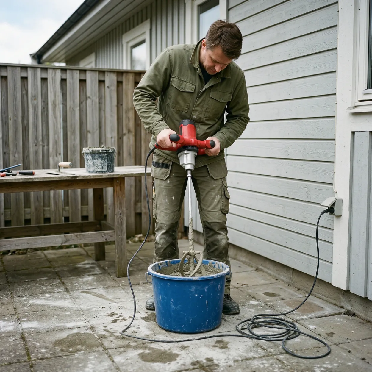 Mjølner mørtelblander ø120mm visp 1400w