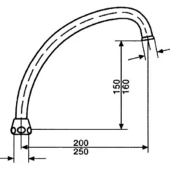 Neoperl svingtut universal j-tut 250 mm