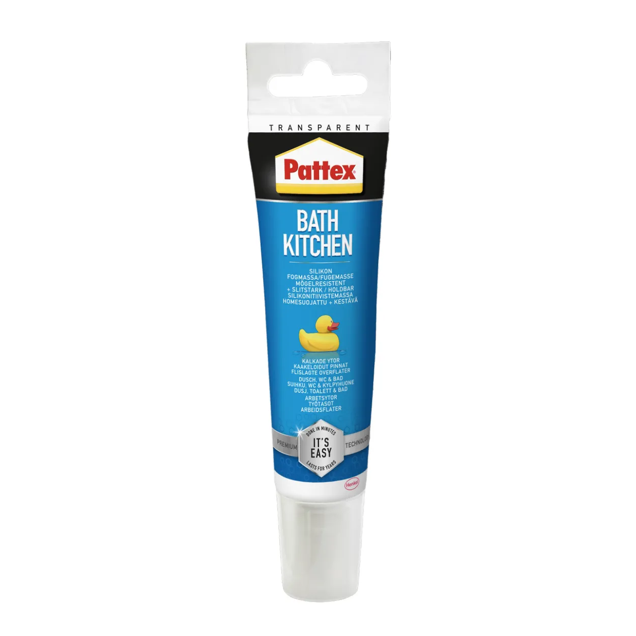 Pattex silikonfuge bad & kjøkken transparent 50ml