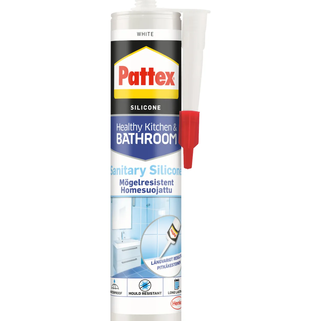 Pattex silikonfuge sanitet hvit 280ml