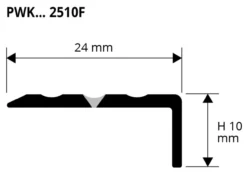 Prowalk 2510 trappenese alu 10 mm 90 cm, gull