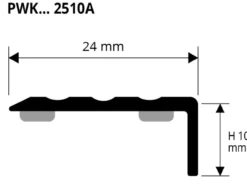Prowalk 2510 trappenese alu selvklebende 10 mm 90 cm, gull