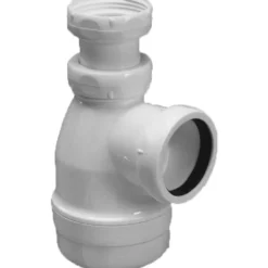 Purus vannlås 40mm m/ kupling 1 1/4" hvit plast