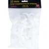Rørklammer 32 mm hvit plast 20pk.