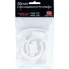 Rørklammer 50 mm hvit plast 2pk.