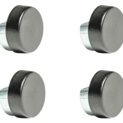 Runde speilbeslag 4 stk. ø22mm, matt sort