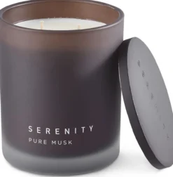 Serenity duftlys ø9 h11cm 48t pure musk brun