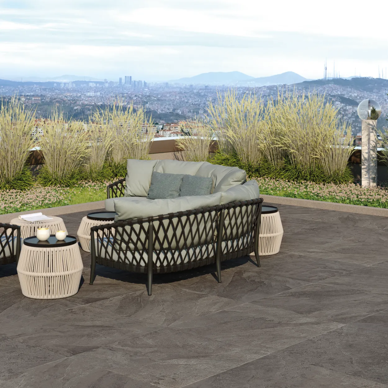 Slate antracite flishelle 60x60 20mm