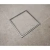 Slukrist tile in 20x20 cm børstet syrefast stål 316