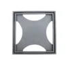 Slukrist tile in 20x20 cm stone finish mørk granitt