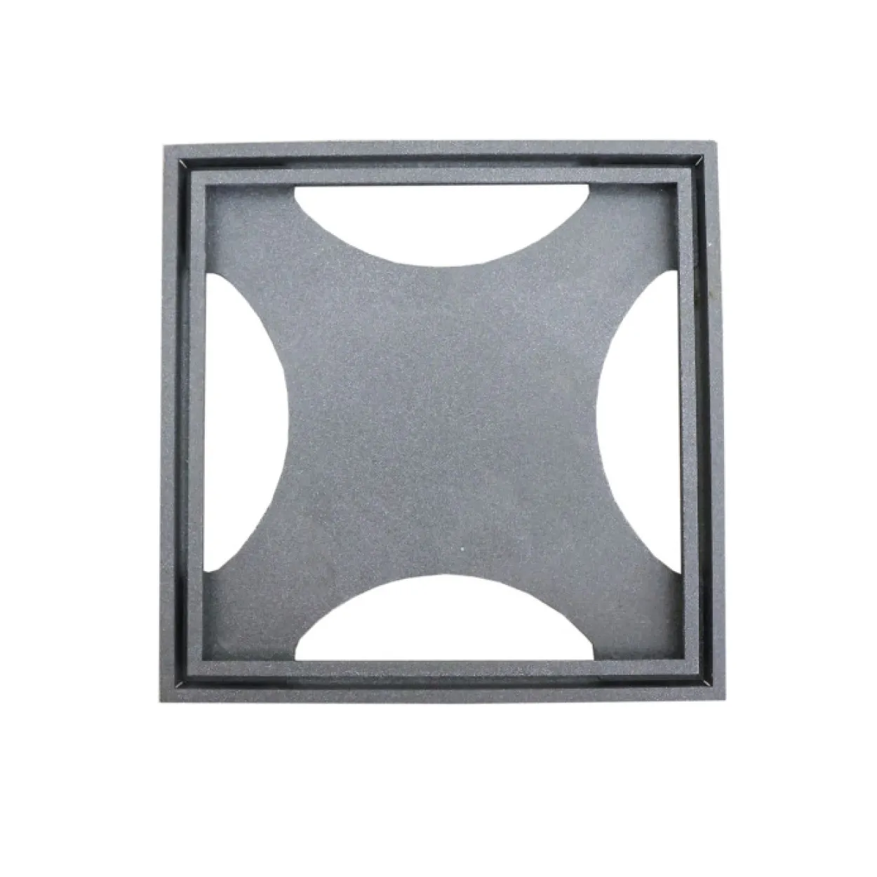 Slukrist tile in 20x20 cm stone finish mørk granitt