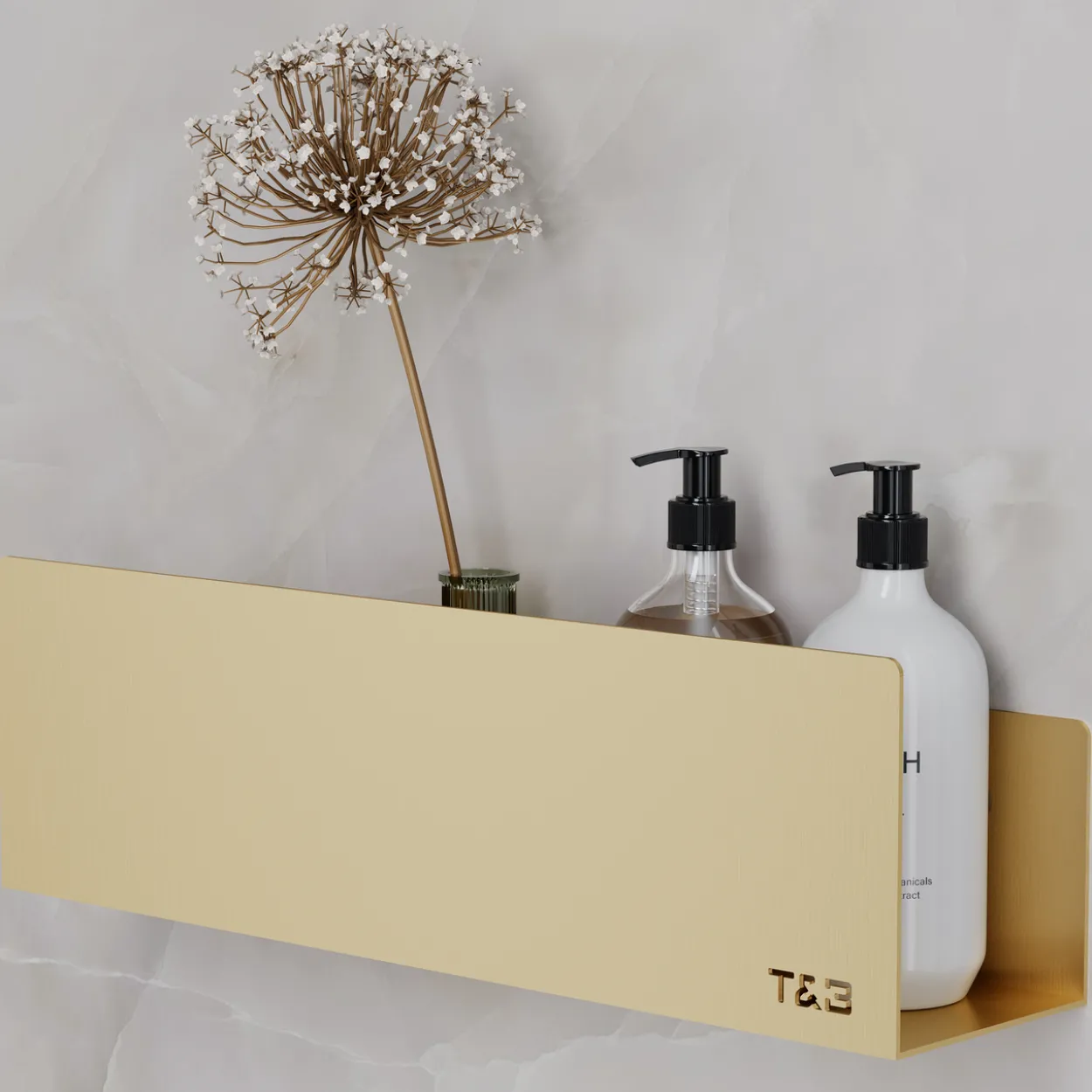 T&b hylle large t2 børstet gull