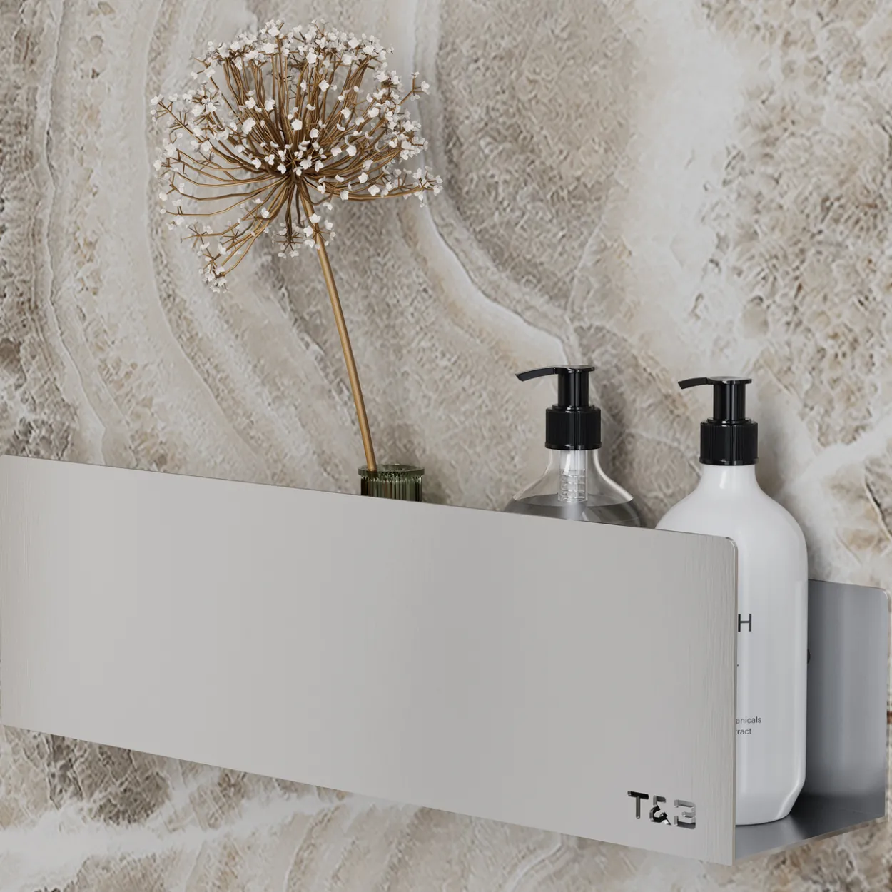 T&b hylle medium t2 børstet alu