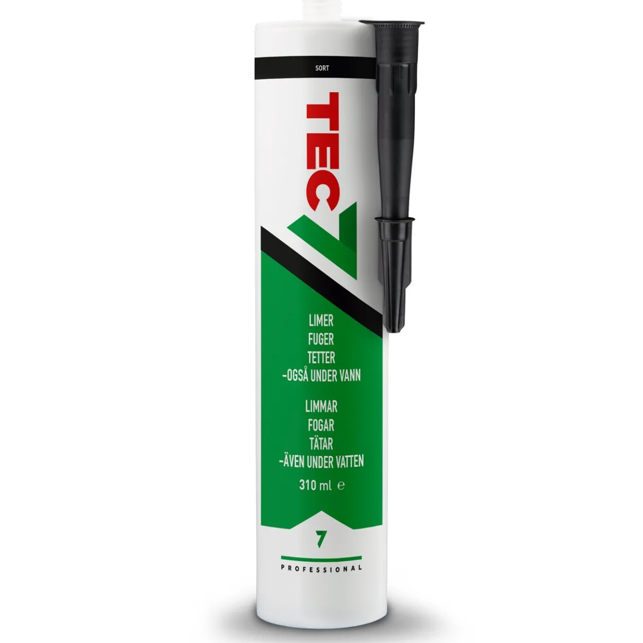 Tec7 sort 310ml