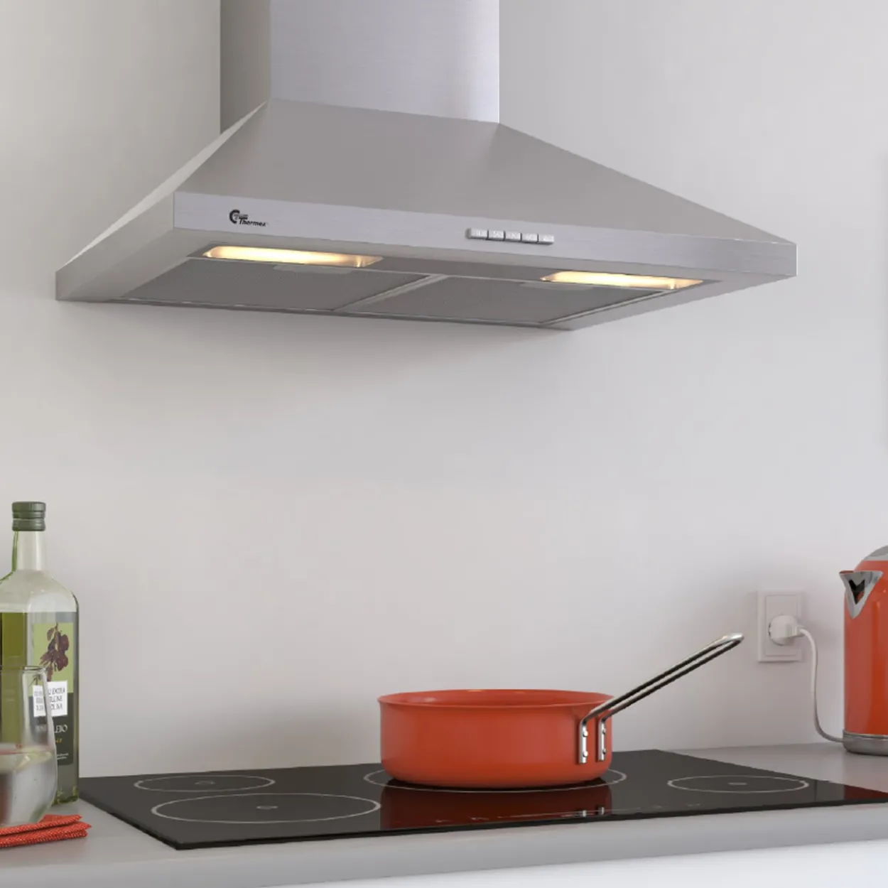 Thermex camino eco ii kjøkkenhette 60cm rustfritt stål