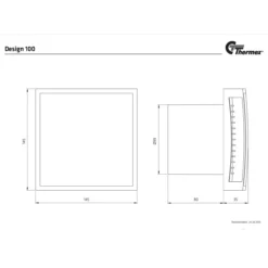 Thermex design baderomsvifte 100 hvit
