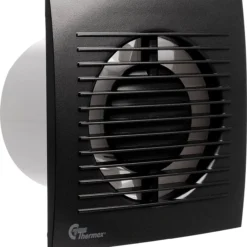 Thermex flow baderomsvifte 100 ht sort