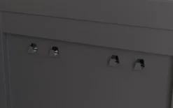 Trend nova speilskap m/led 120 cm sort alu