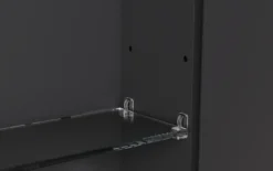 Trend nova speilskap m/led 50 cm sort alu