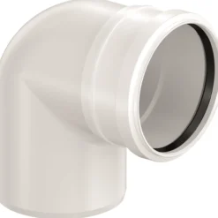 Uponor decibel bend 75-88.5 m/muffe hvit