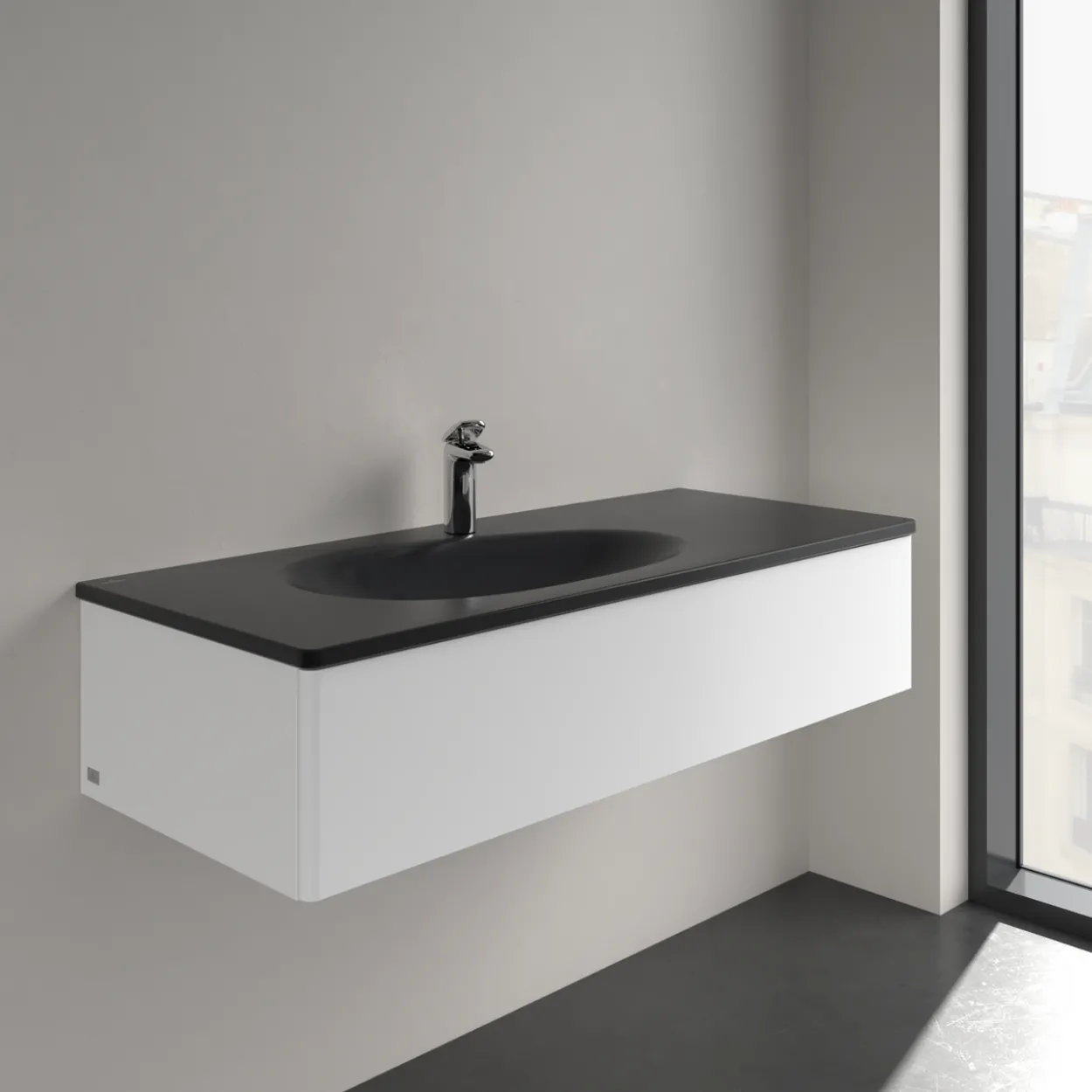 V&b antao servant c+ 120x50 u/overløp pure black