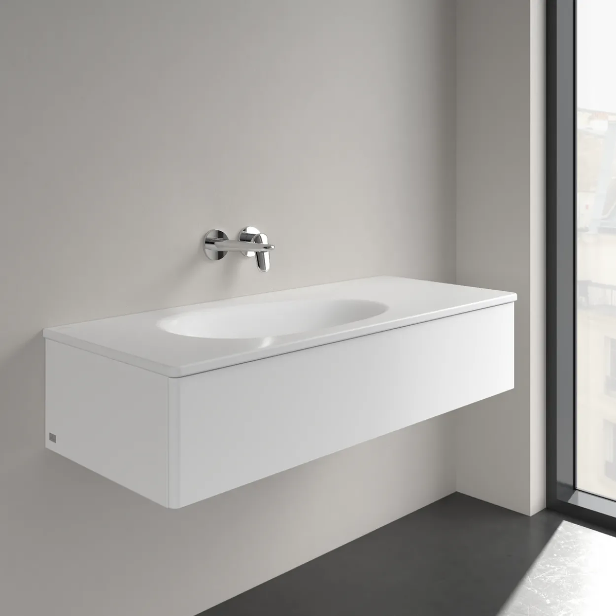 V&b antao servant c+ 120x50 u/overløp stone white