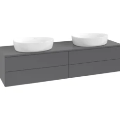 V&b antao servantskap 4 skuffer glatt 1600x360x500 for 2 serv. m/kranhull antrasitt