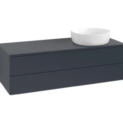 V&b antao servantskap 2 skuffer glatt 1200x360x500 høyre m/kranhull blå