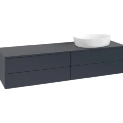 V&b antao servantskap 4 skuffer glatt 1600x360x500 høyre m/kranhull blå