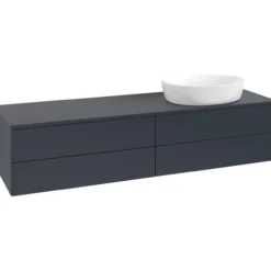 V&b antao servantskap 4 skuffer glatt 1600x360x500 høyre u/kranhull blå