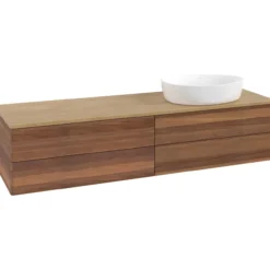 V&b antao servantskap 4 skuffer glatt 1600x360x500 høyre u/kranhull valnøtt/eik