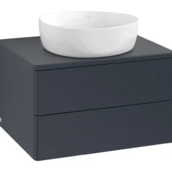 V&b antao servantskap 2 skuffer glatt 600x360x500 m/kranhull blå
