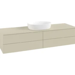 V&b antao servantskap 4 skuffer glatt 1600x360x500 u/kranhull silkegrå