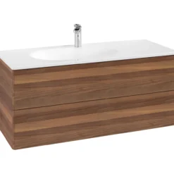V&b antao servantskap 2 skuffer glatt 1188x504x493 venstre m/lys valnøtt