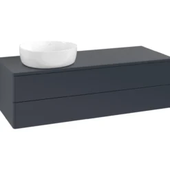 V&b antao servantskap 2 skuffer glatt 1200x360x500 venstre u/kranhull blå