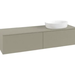 V&b antao servantskap 2 skuffer rillet 1600x360x500 høyre u/kranhull stengrå