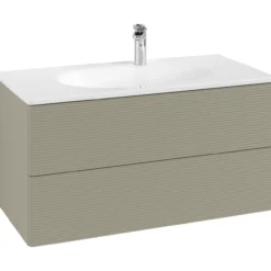 V&b antao servantskap 2 skuffer rillet 988x504x496 stengrå