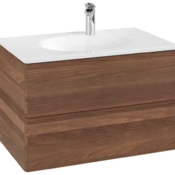 V&b antao servantskap 2 skuffer rillet 788x504x496 valnøtt