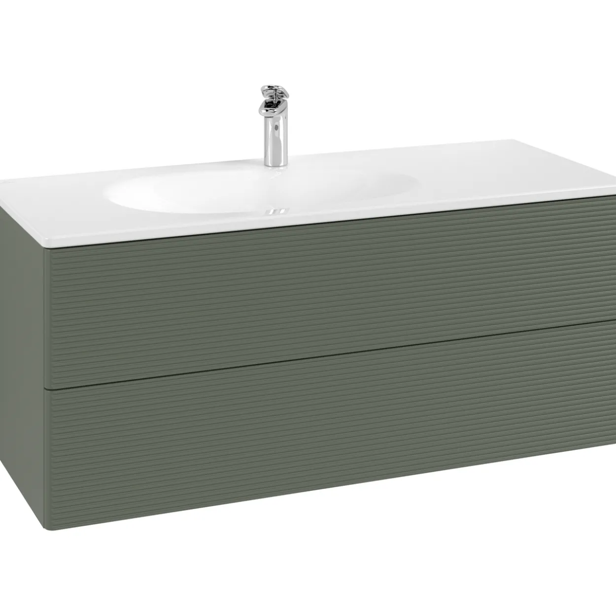 V&b antao servantskap 2 skuffer rillet 1188x504x493 venstre m/lys grønn
