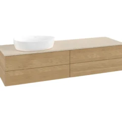 V&b antao servantskap 4 skuffer rillet 1600x360x500 venstre u/kranhull eik/créme