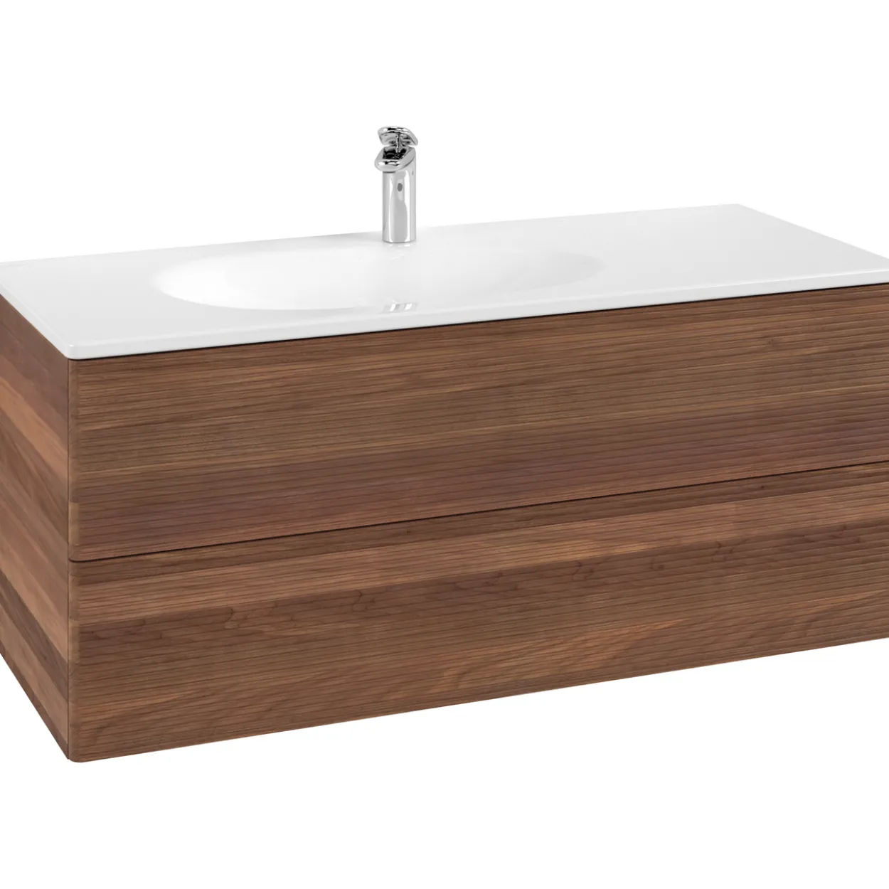 V&b antao servantskap 2 skuffer rillet 1188x504x492 venstre valnøtt