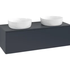 V&b antao servantskap 1 skuff glatt 1200x360x500 for 2 serv. m/kranhull blå