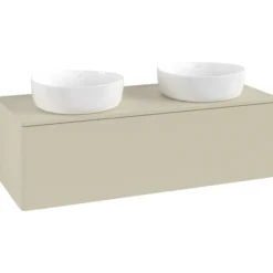 V&b antao servantskap 1 skuff glatt 1200x360x500 for 2 serv. m/kranhull silkegrå