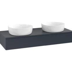 V&b antao servantskap 1 skuff glatt 1200x190x500 for 2 serv. u/kranhull blå