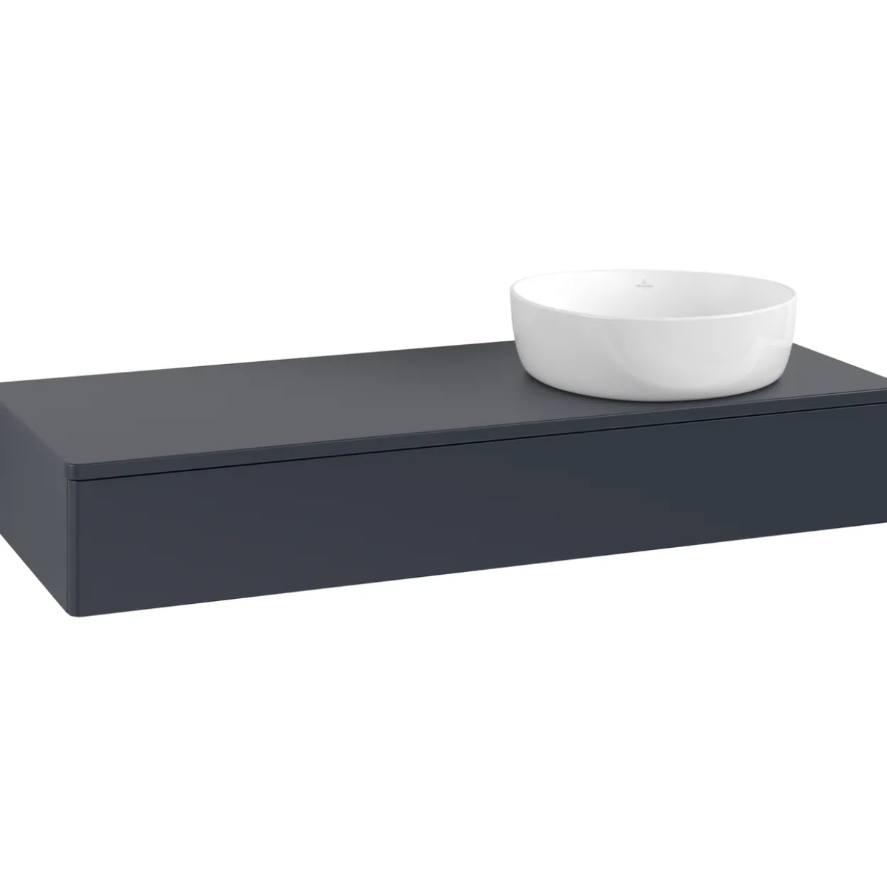 V&b antao servantskap 1 skuff glatt 1200x190x500 høyre m/kranhull blå