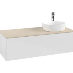 V&b antao servantskap 1 skuff glatt 1200x360x500 høyre m/kranhull hvit/créme